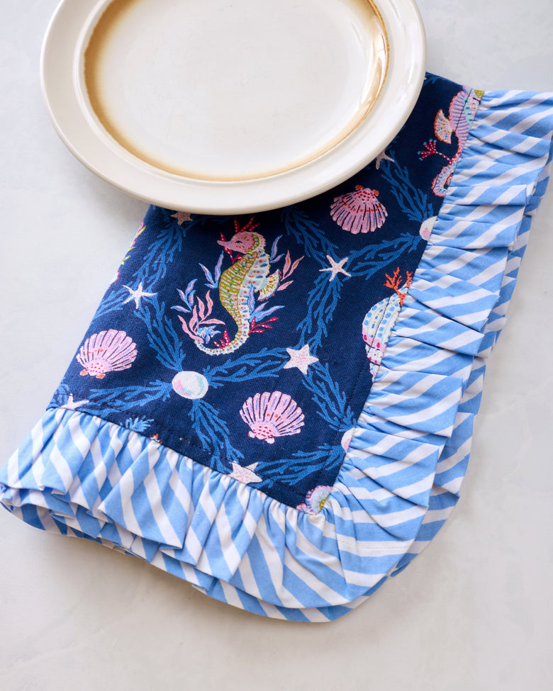 Underwater Enchantment - Soiree Napkin - Navy - Printfresh