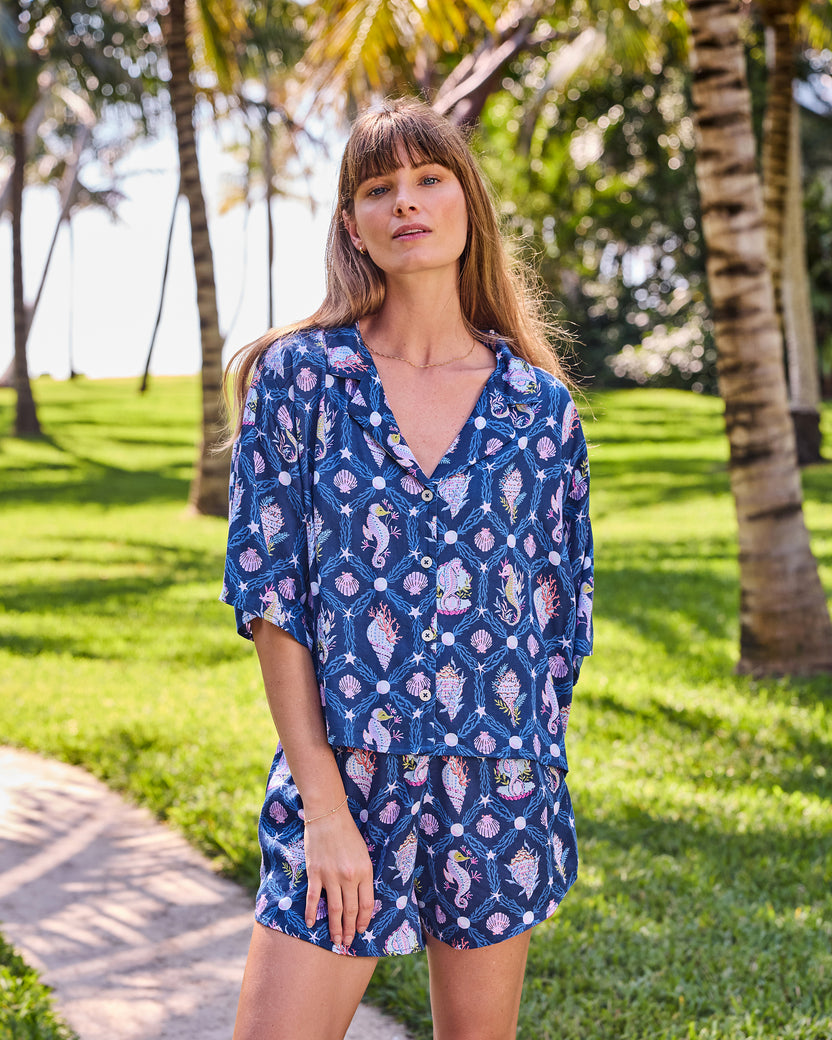 Underwater Enchantment - Eco Satin Sweet Dreams Set - Navy - Printfresh