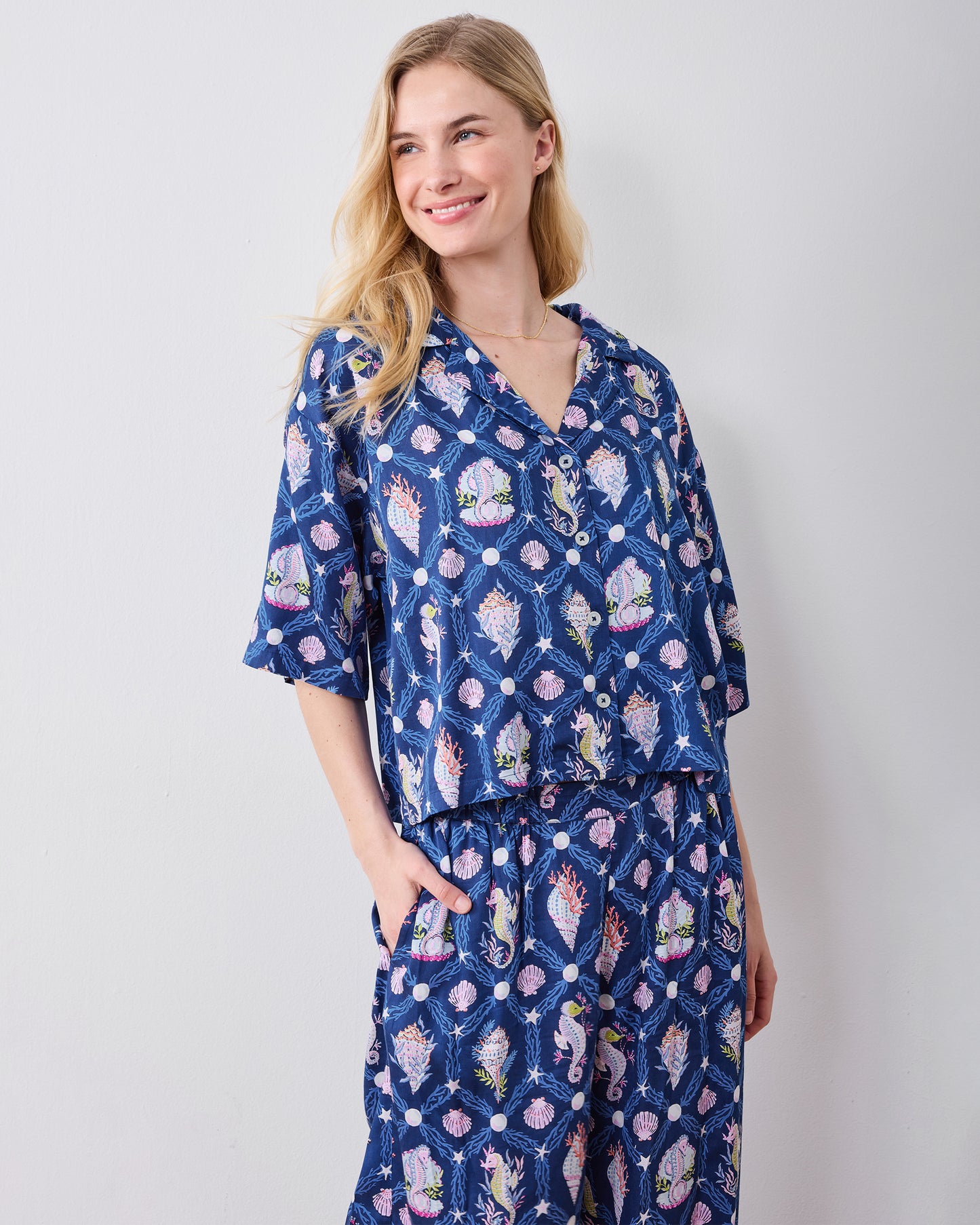 Underwater Enchantment - Tall Eco Satin Wildest Dreams Set - Navy