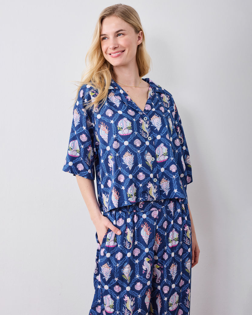 Underwater Enchantment - Tall Eco Satin Wildest Dreams Set - Navy