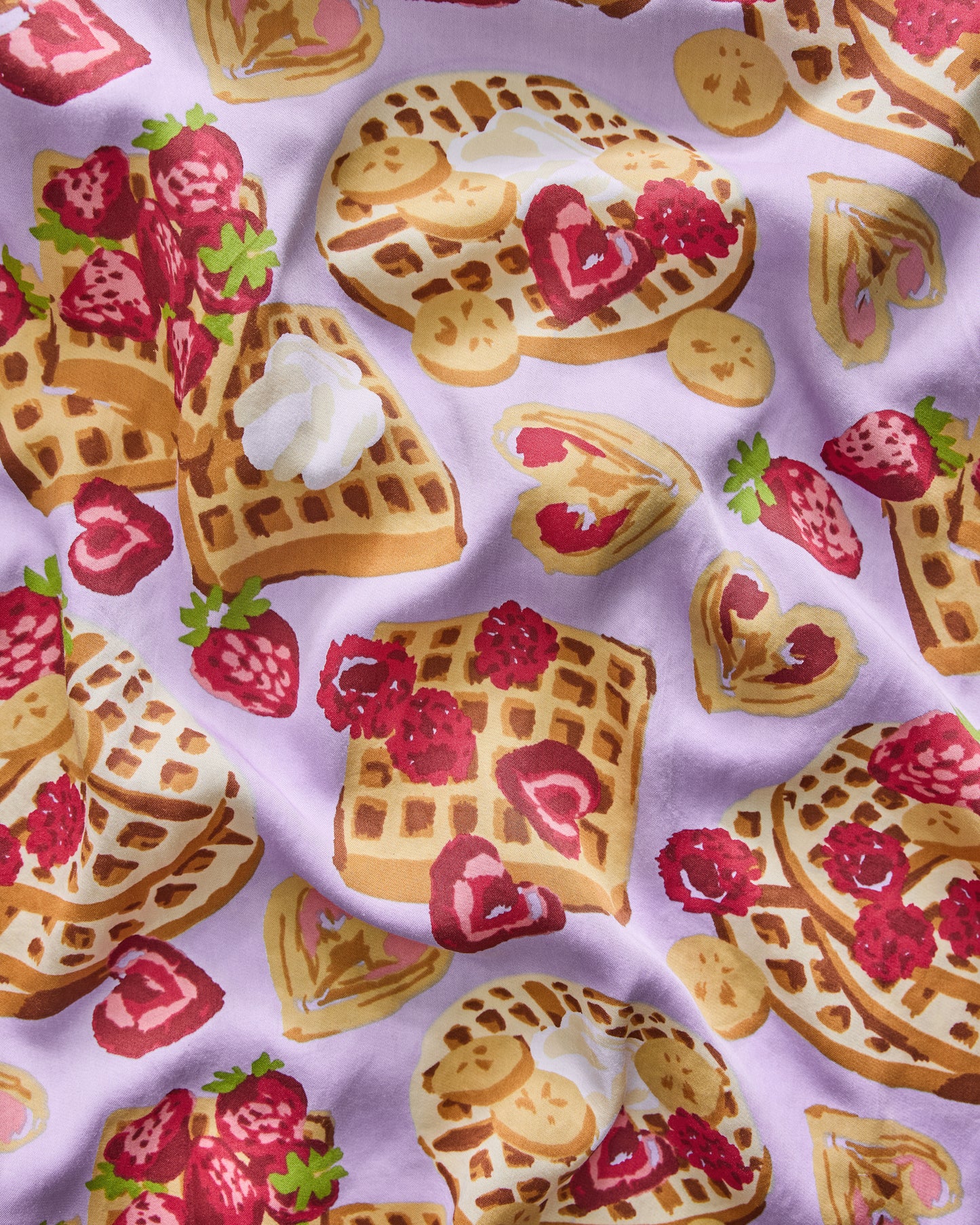 Waffles in Bed - Eco Satin Sweet Dreams Set - Lavender - Printfresh