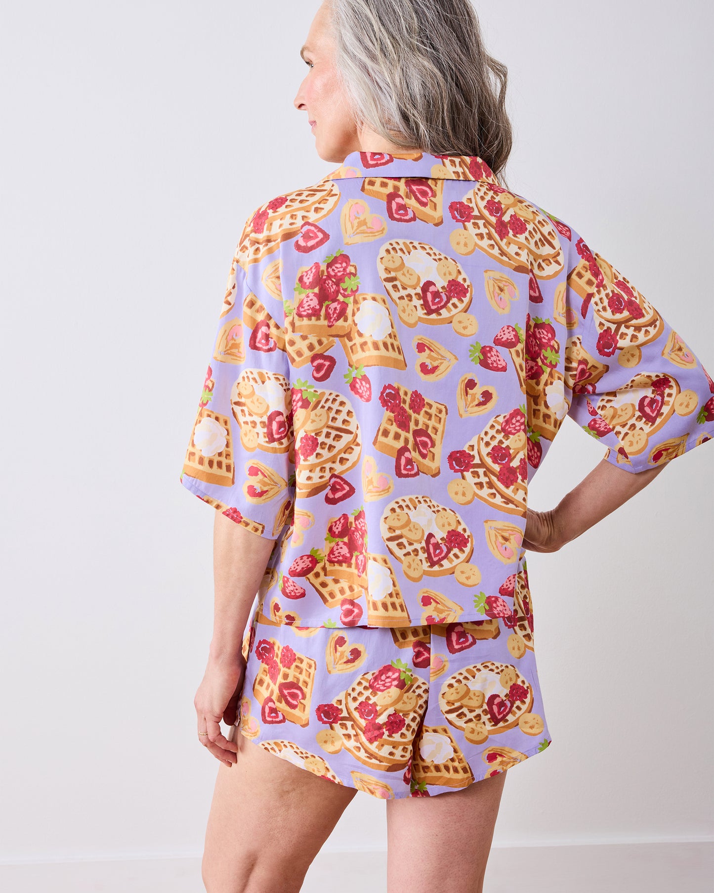 Waffles in Bed - Eco Satin Sweet Dreams Set - Lavender - Printfresh