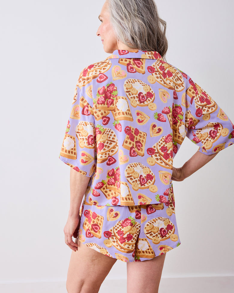 Waffles in Bed - Eco Satin Sweet Dreams Set - Lavender - Printfresh
