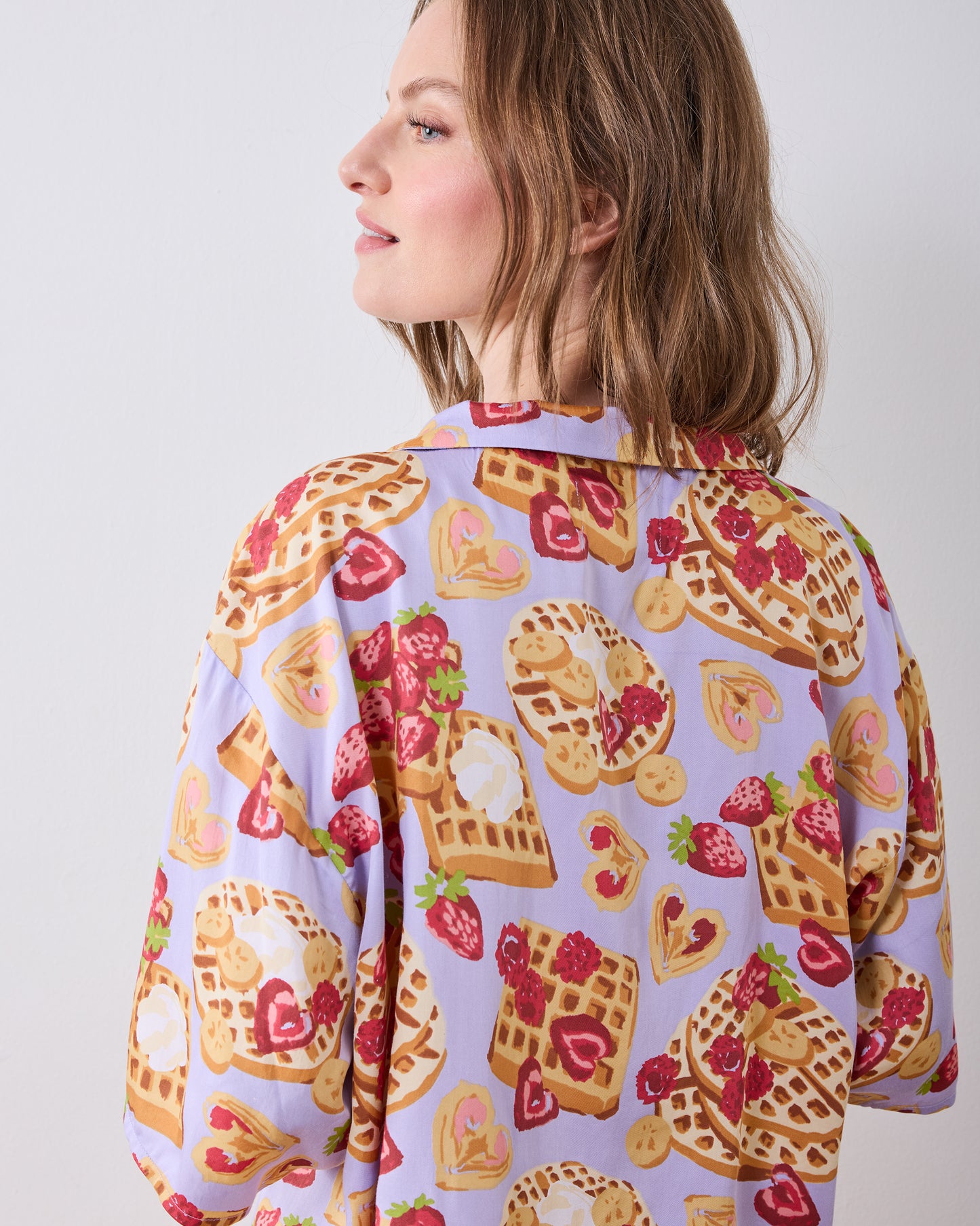 Waffles in Bed - Eco Satin Sweet Dreams Set - Lavender - Printfresh
