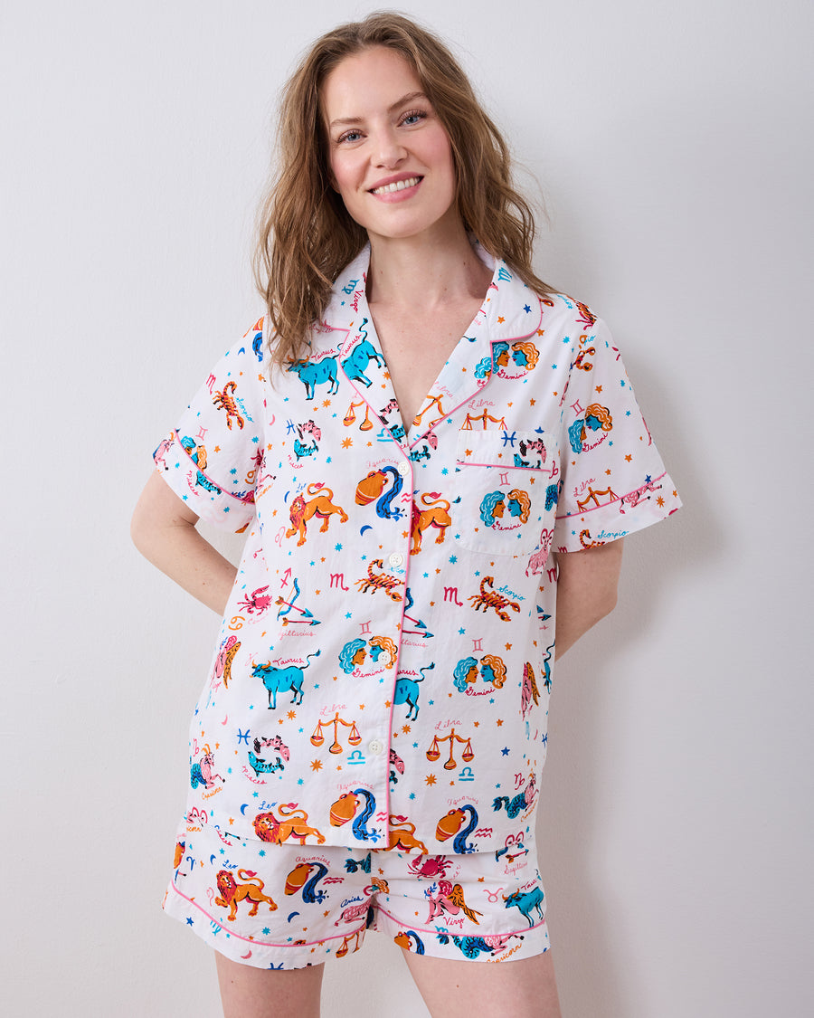 What’s Your Sign? - Short PJ Set - Cloud