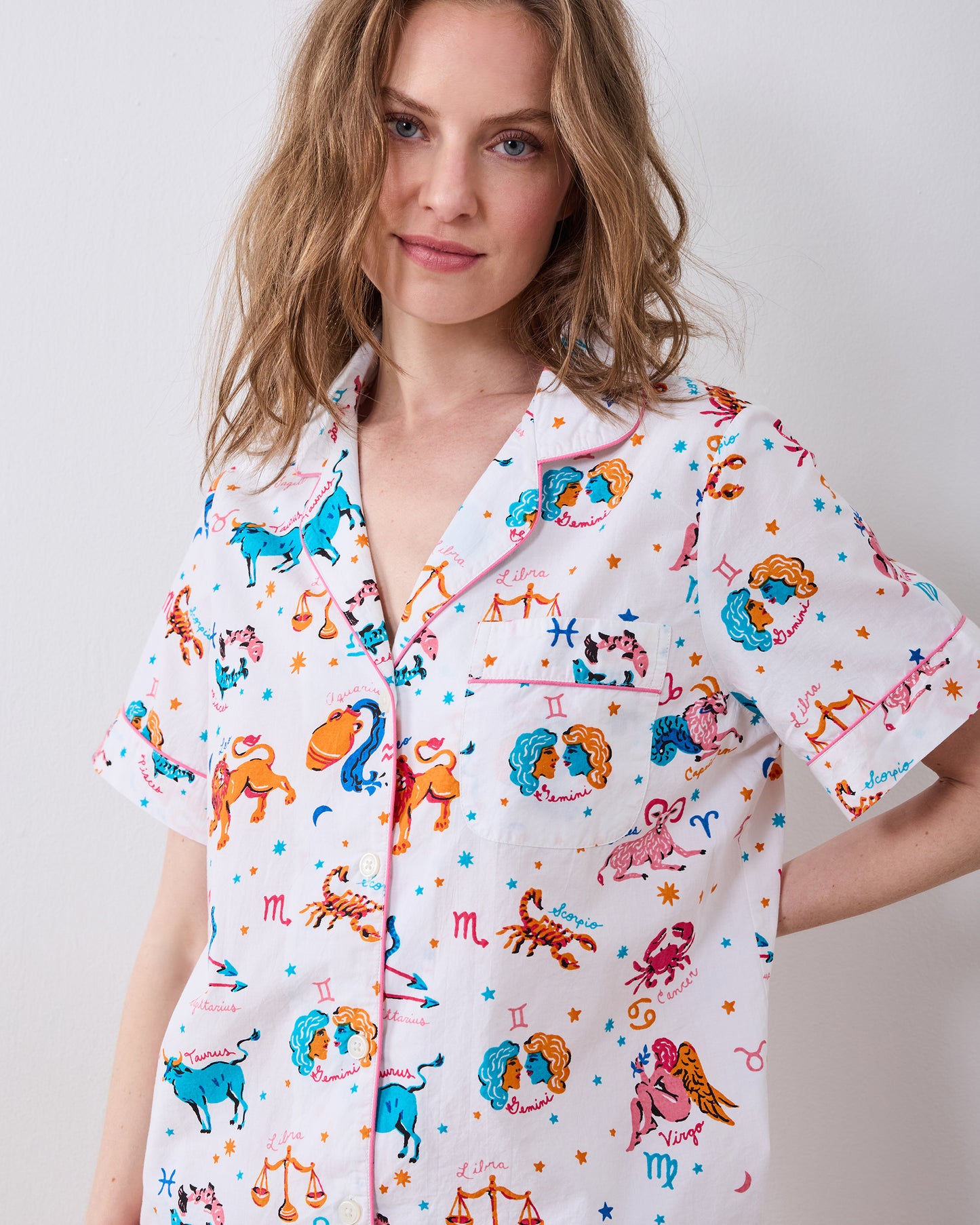 What’s Your Sign? - Short PJ Set - Cloud