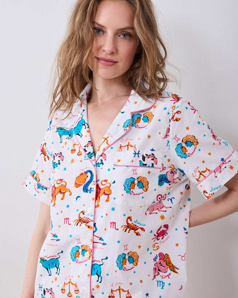 What’s Your Sign? - Short PJ Set - Cloud