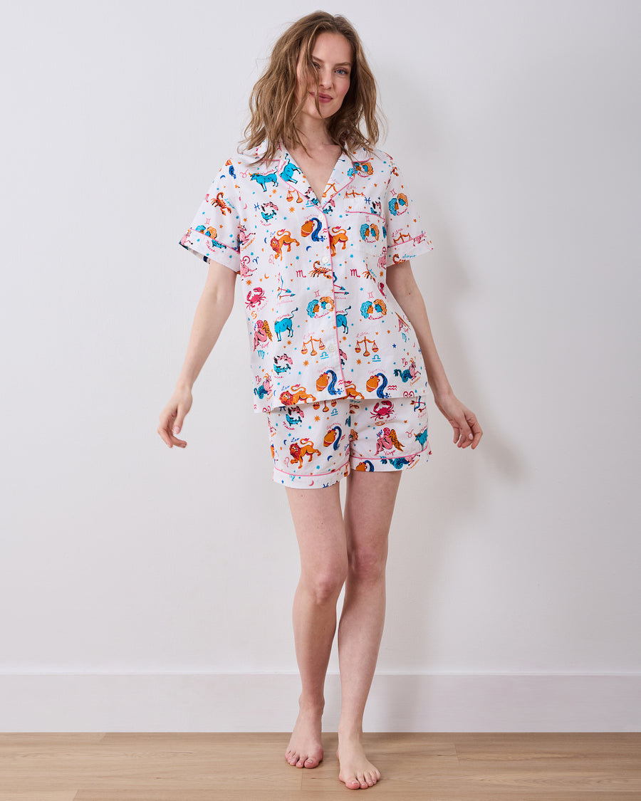 What’s Your Sign? - Short PJ Set - Cloud - Printfresh