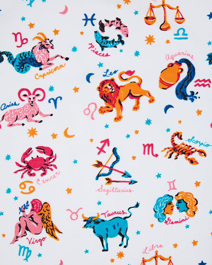What’s Your Sign? - Short PJ Set - Cloud - Printfresh