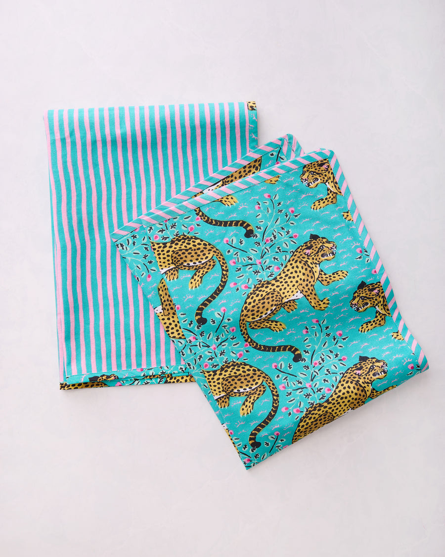 Bagheera - Tea Towels Set of 2 - Turquoise - Printfresh