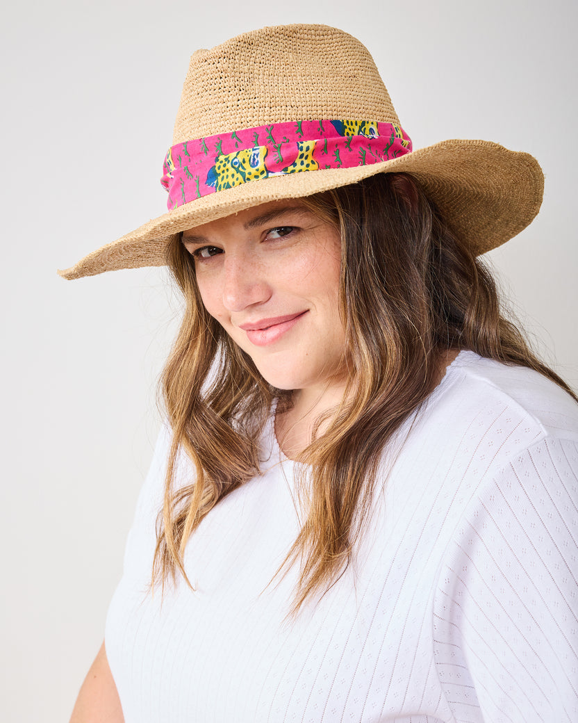 Bagheera - Laguna Hat Tie - Hot Pink - Printfresh