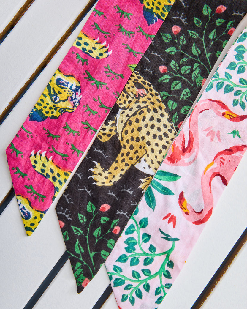 Flock Of Flamingos - Laguna Hat Tie - Rose - Printfresh