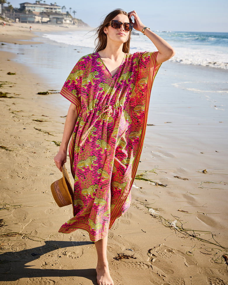Bagheera - Let's Cruise Caftan - Hot Pink - Printfresh