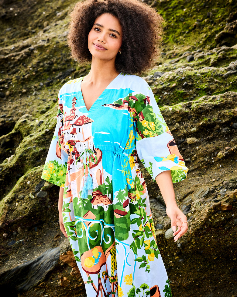 Amalfi Coast - Atlantic Cover Up - Amalfi Blue - Printfresh