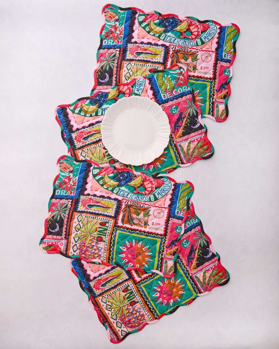 Colorful Coast - Placemats Set of 4 - Vibrant Ink - Printfresh