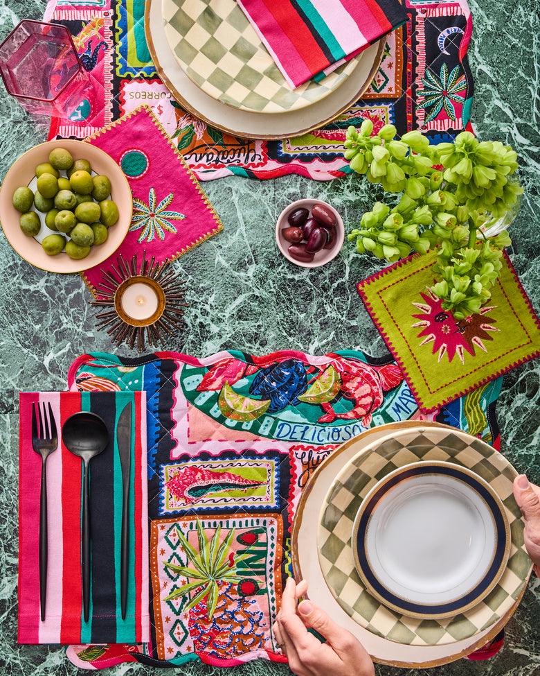 Colorful Coast - Placemats Set of 4 - Vibrant Ink - Printfresh