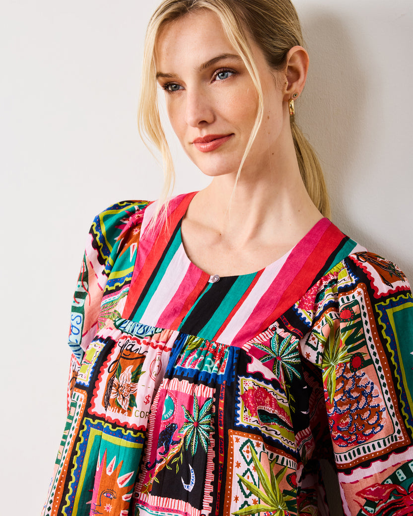 Colorful Coast - Vista Dress - Vibrant Ink - Printfresh