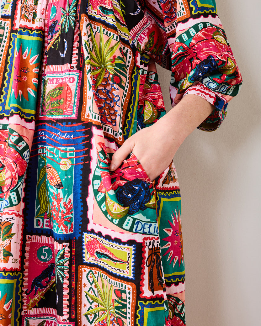 Colorful Coast - Vista Dress - Vibrant Ink - Printfresh