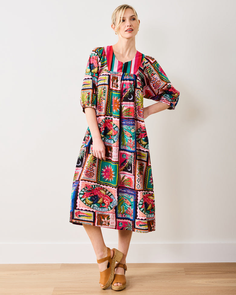 Colorful Coast - Vista Dress - Vibrant Ink - Printfresh