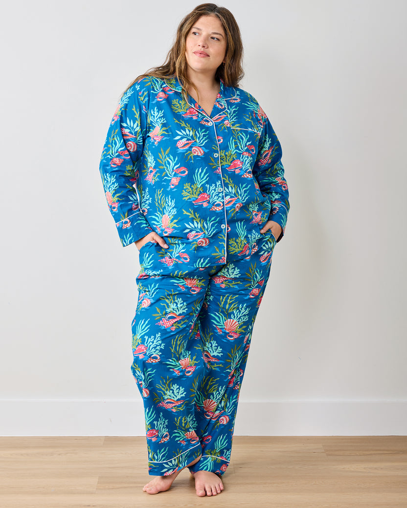 Coral & Conch - Tall Long PJ Set - Ocean Breeze - Printfresh