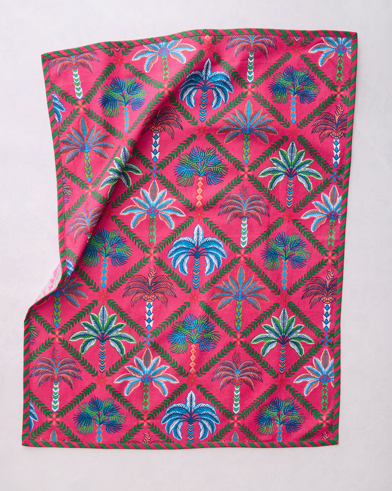 Palm Tree Paradise - Tea Towels Set Of 2 - Cocktail Umbrella - Printfresh