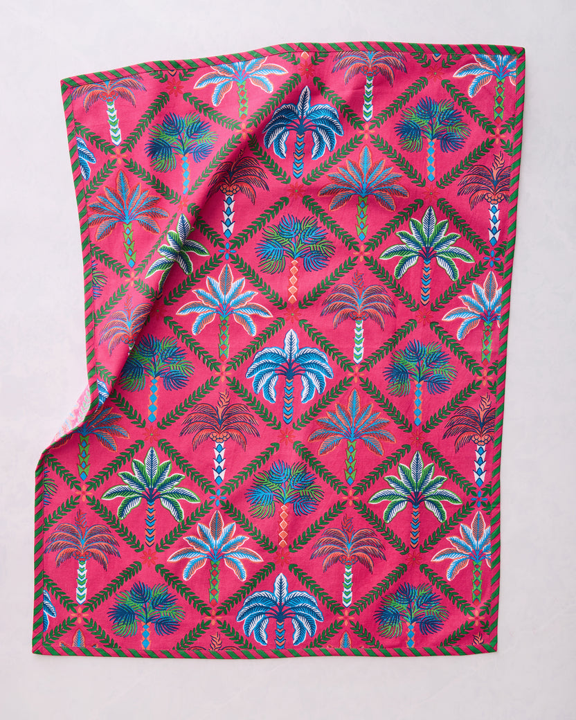 Palm Tree Paradise - Tea Towels Set Of 2 - Cocktail Umbrella - Printfresh