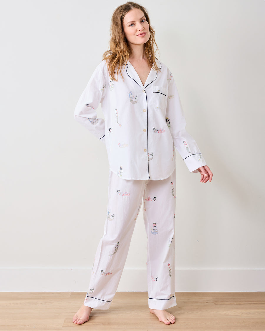Daughters of Triton - Long PJ Set - Cloud - Printfresh