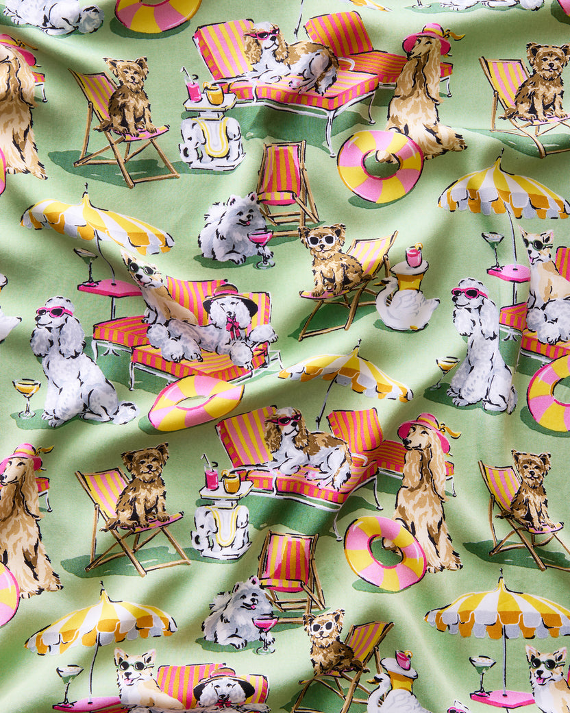 Palm Royale Pooches - Eco Satin Sweet Dreams Set - Grasshopper - Printfresh