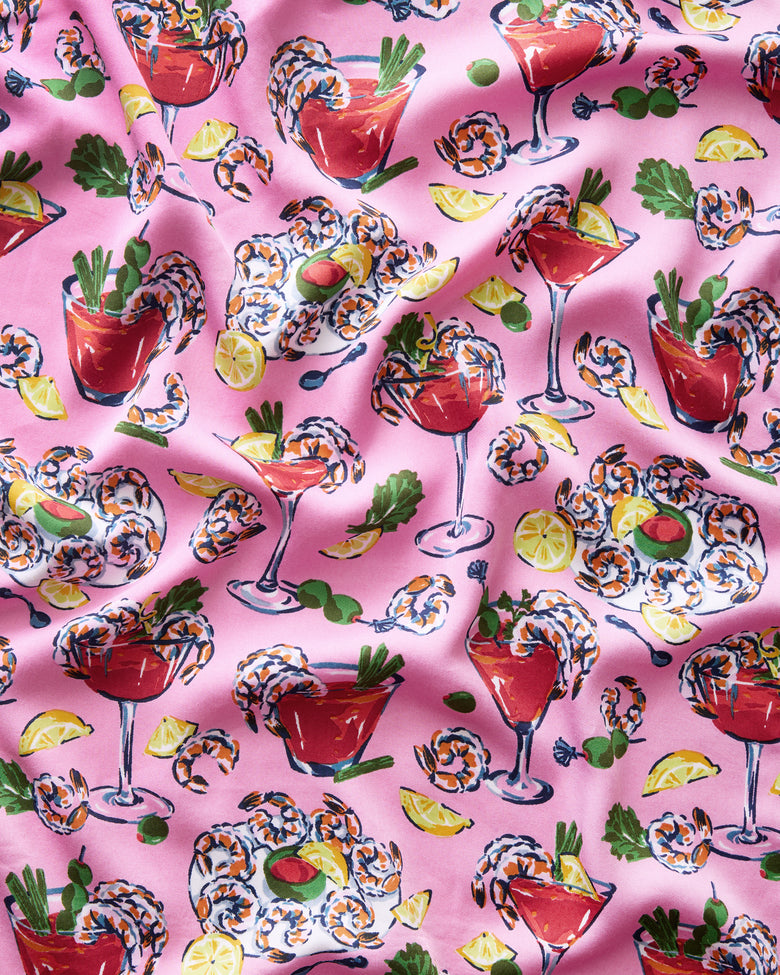 Shrimp Cocktail - Eco Satin Sydney Set - Parlor Pink - Printfresh