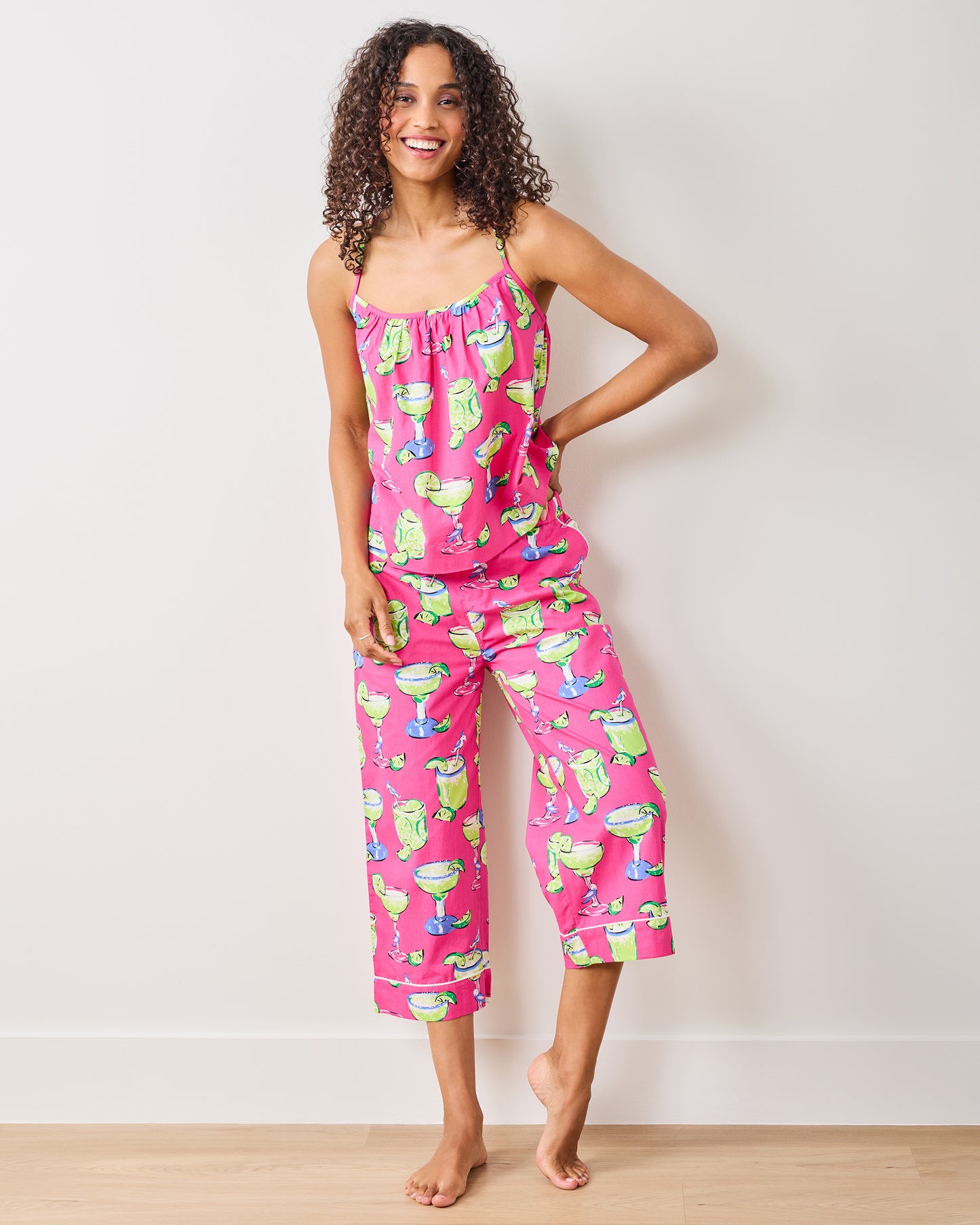 Fresh Margarita - Cami Cropped Set - Cabo Pink - Printfresh