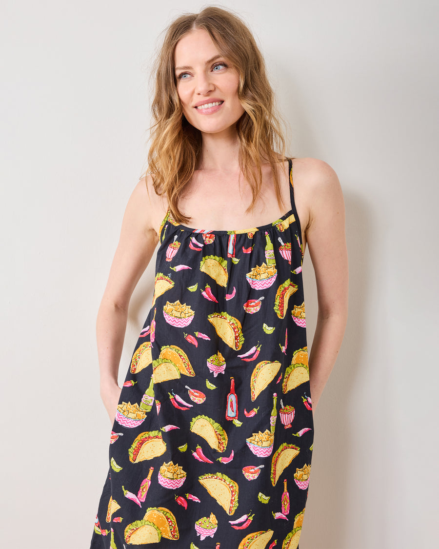 Guac On - Cami Nightgown - Lava Rock - Printfresh