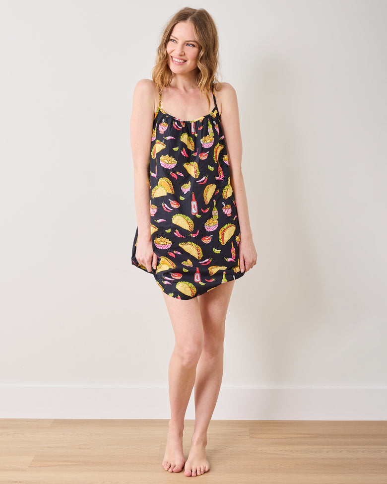 Guac On - Cami Nightgown - Lava Rock - Printfresh