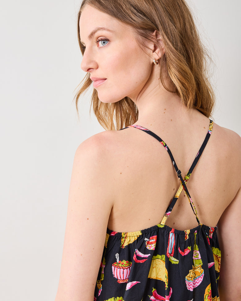 Guac On - Cami Nightgown - Lava Rock - Printfresh