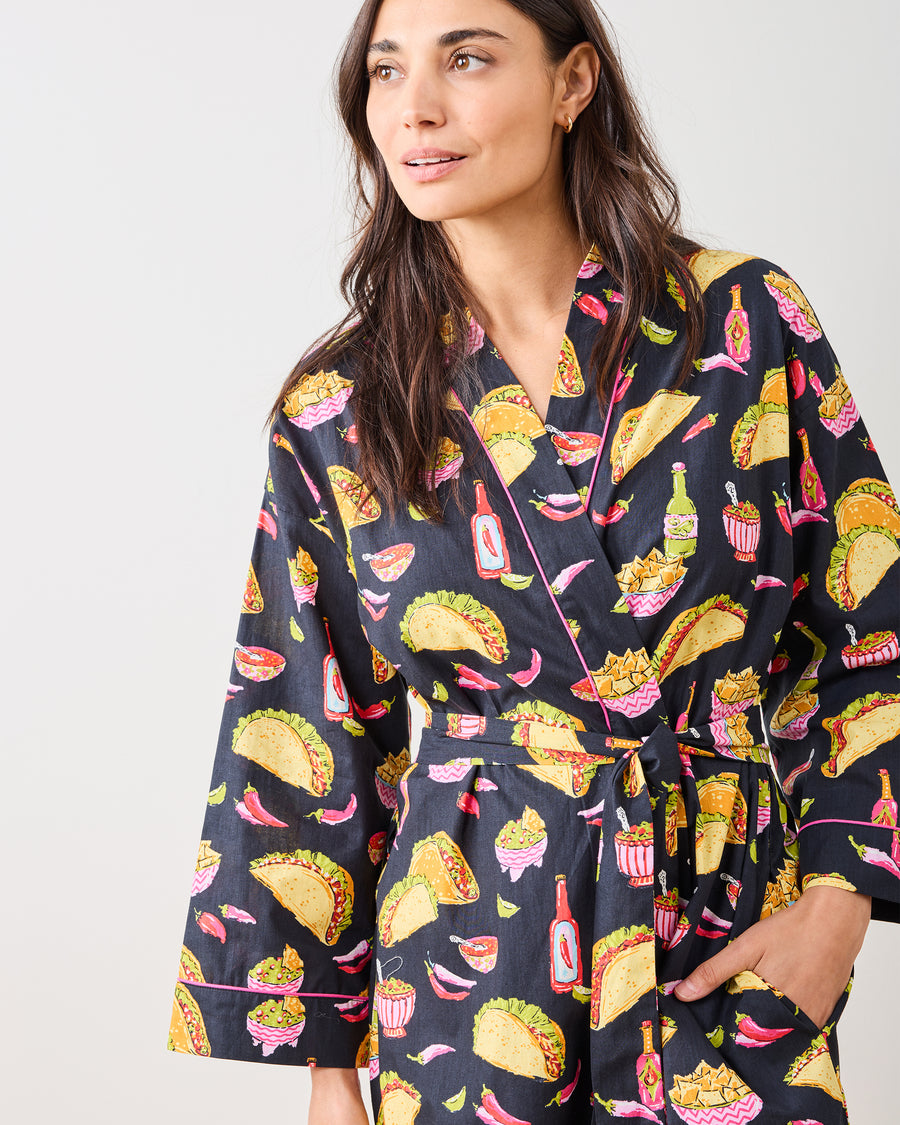 Guac On - Getting Ready Robe - Lava Rock - Printfresh