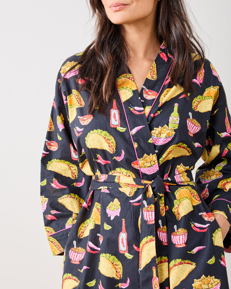 Guac On - Getting Ready Robe - Lava Rock - Printfresh