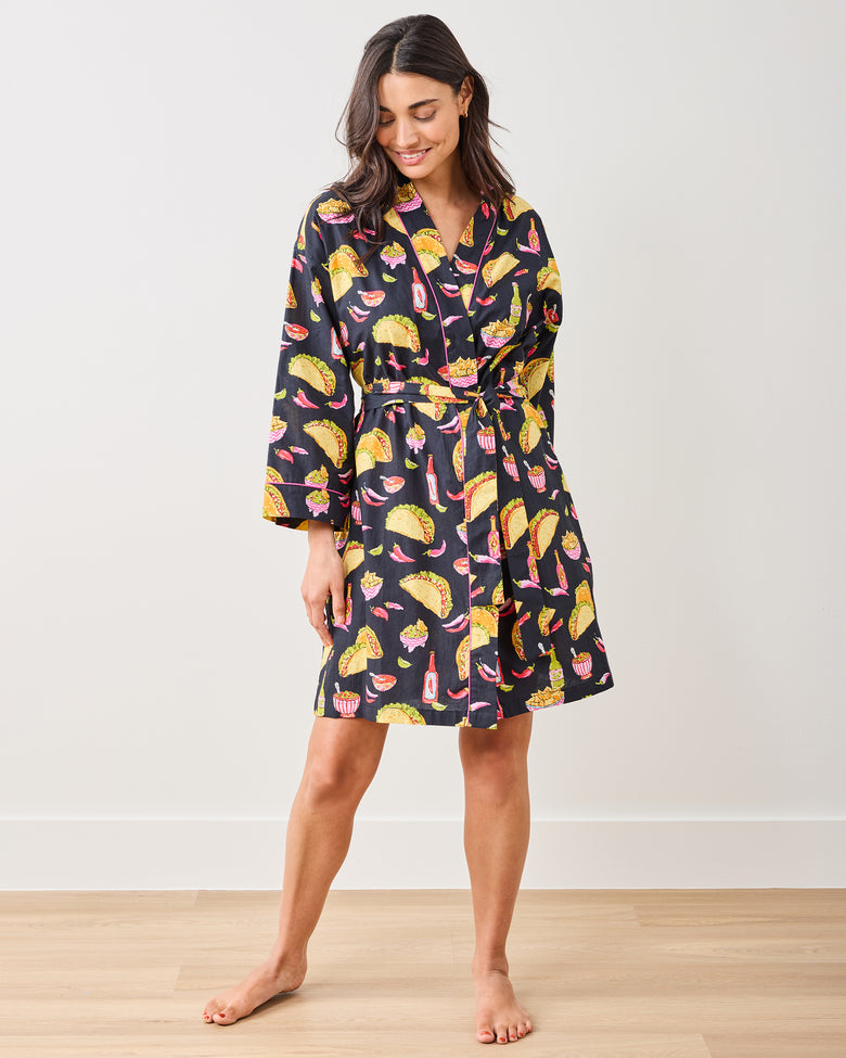 Guac On - Getting Ready Robe - Lava Rock - Printfresh