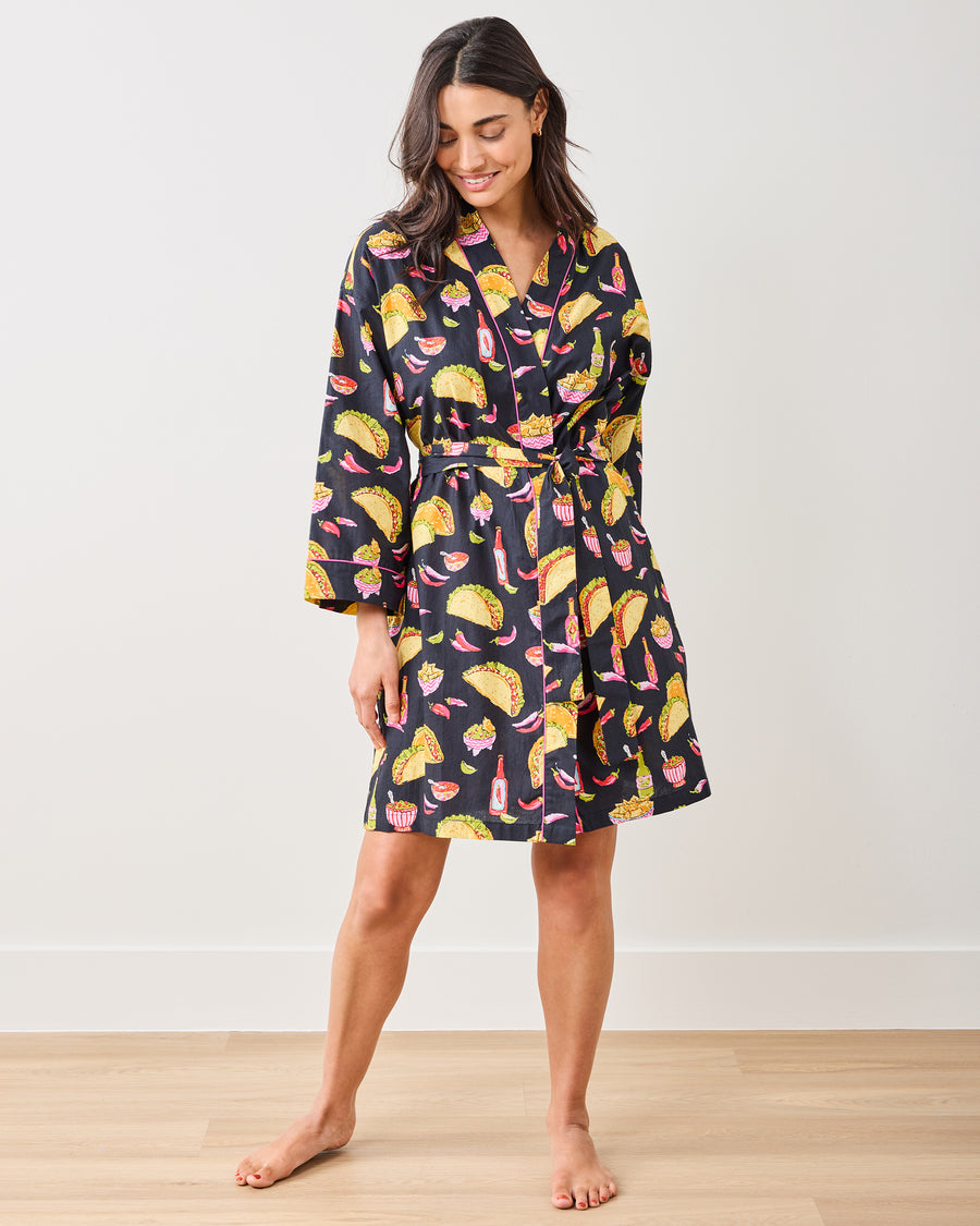 Guac On - Getting Ready Robe - Lava Rock - Printfresh