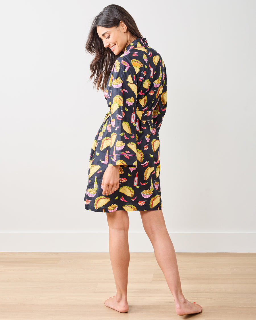 Guac On - Getting Ready Robe - Lava Rock - Printfresh