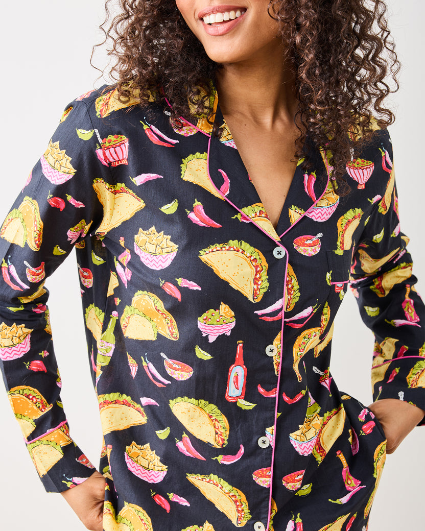 Guac On - Long PJ Set - Lava Rock - Printfresh