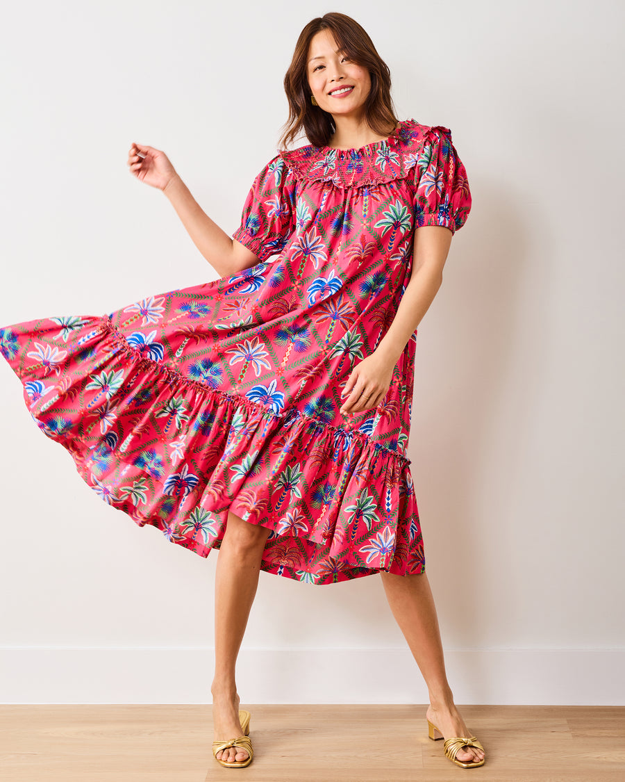 Palm Tree Paradise - Ximena Dress - Cocktail Umbrella - Printfresh