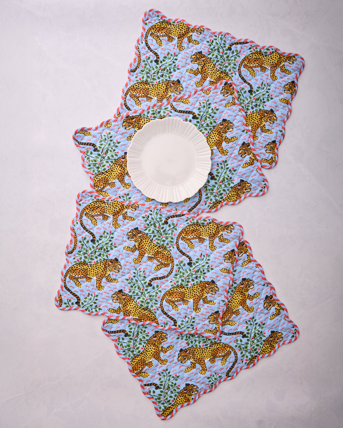 Bagheera - Placemats Set Of 4 - Pale Blue - Printfresh