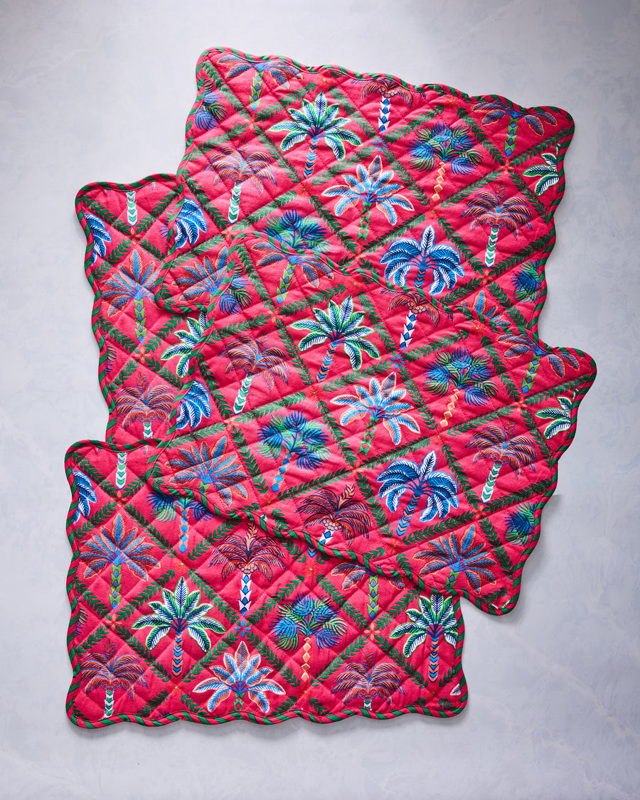 Palm Tree Paradise - Placemats Set Of 4 - Cocktail Umbrella