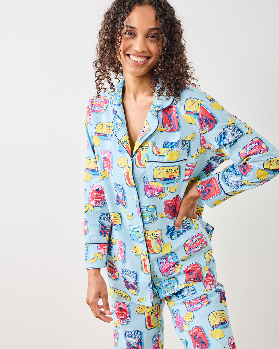 Retro Sardines - Long PJ Set - Open Water - Printfresh