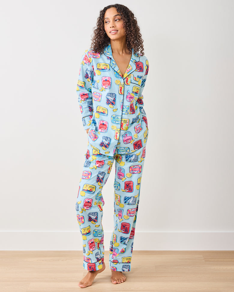 Retro Sardines - Long PJ Set - Open Water - Printfresh