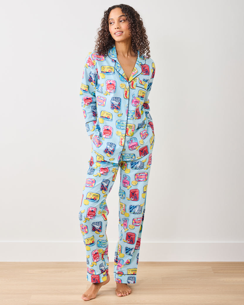 Retro Sardines - Long PJ Set - Open Water - Printfresh