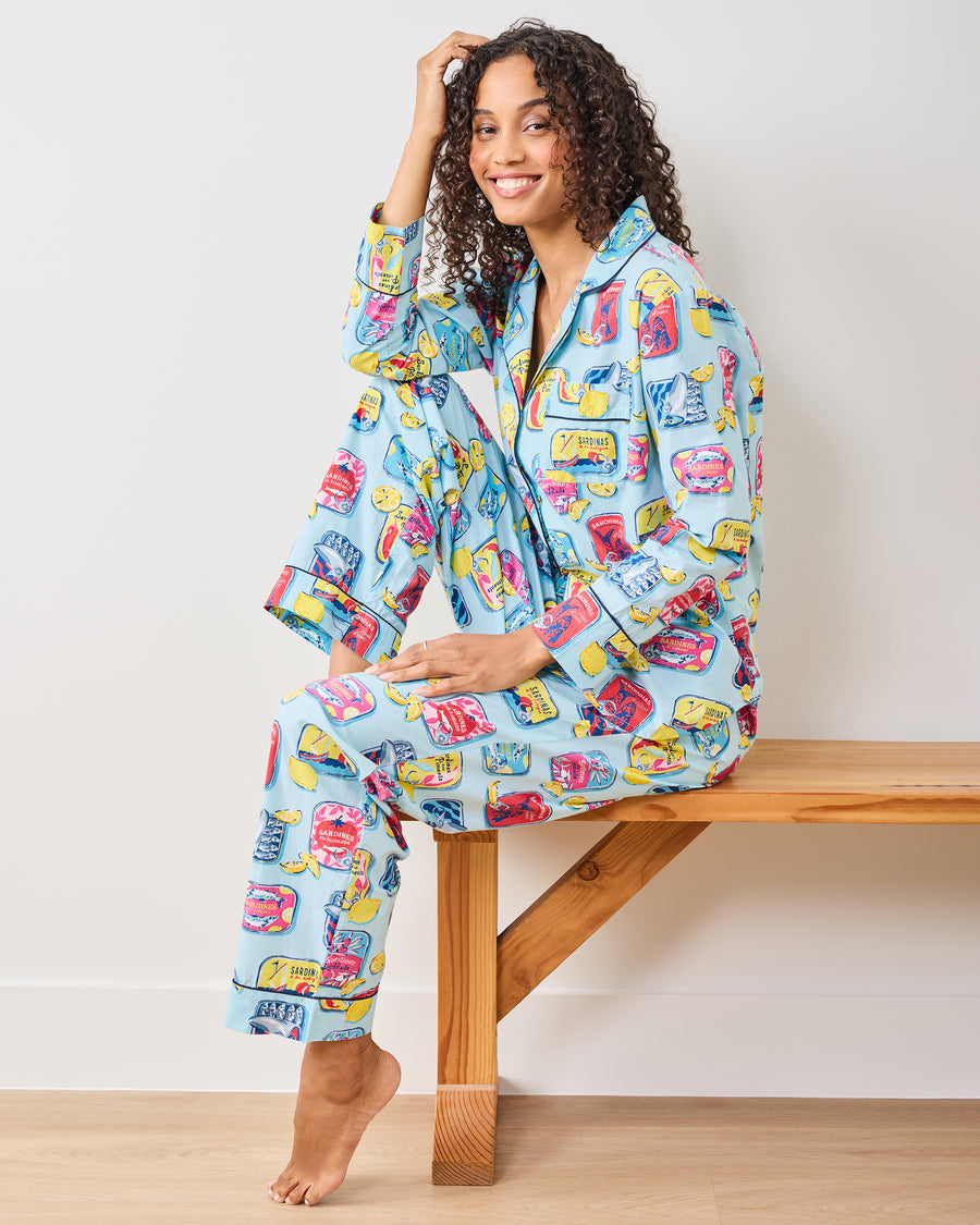 Retro Sardines - Long PJ Set - Open Water - Printfresh