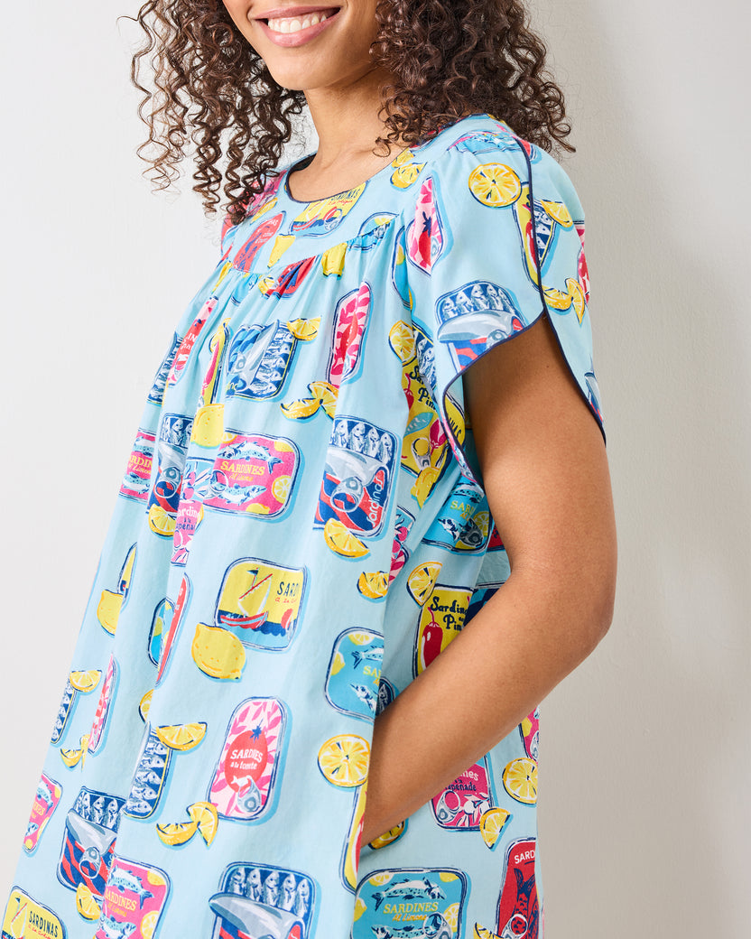 Retro Sardines - Retro Dreams Nightgown - Open Water - Printfresh