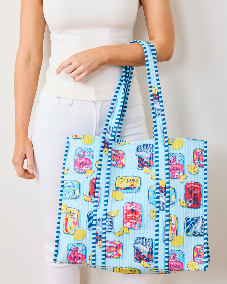 Retro Sardines - The Traveler Tote - Open Water - Printfresh
