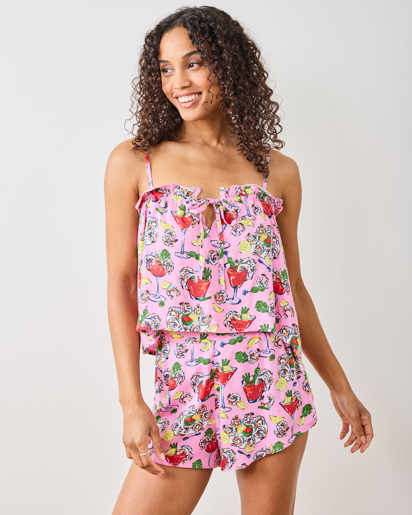 Shrimp Cocktail - Eco Satin Sydney Set - Parlor Pink - Printfresh