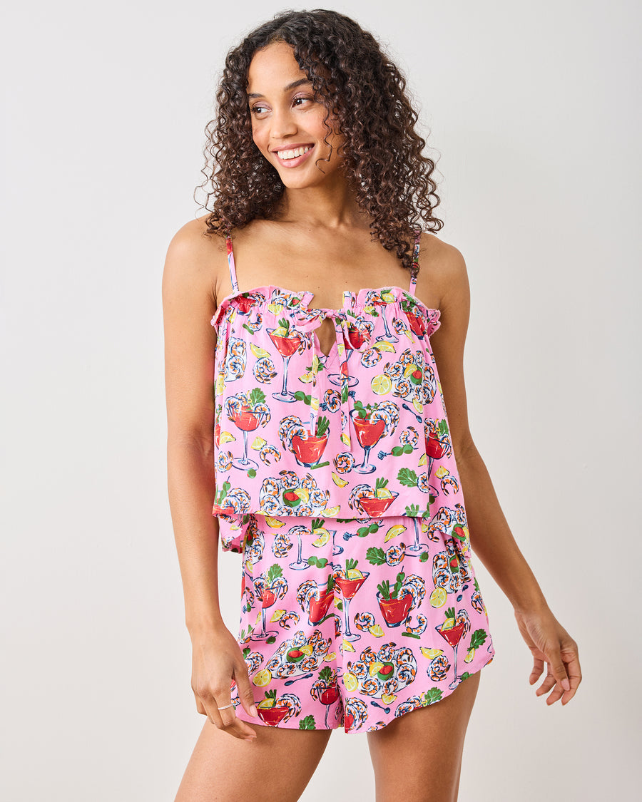 Shrimp Cocktail - Eco Satin Sydney Set - Parlor Pink - Printfresh